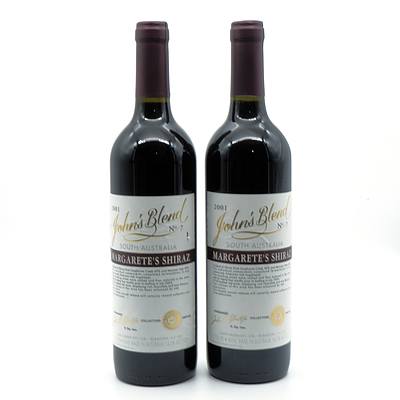 John Glaetzer John’s Blend 2001 No. 7 Margarete’s Shiraz - Lot of Two Bottles (2)