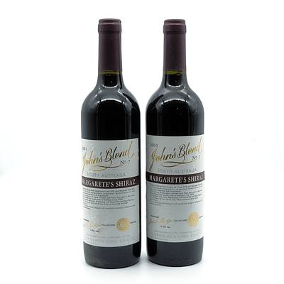 John Glaetzer John’s Blend 2001 No. 7 Margarete’s Shiraz - Lot of Two Bottles (2)