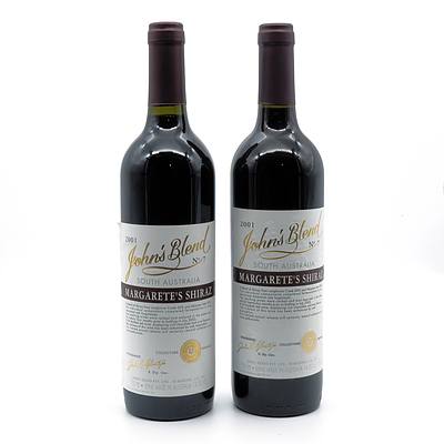 John Glaetzer John’s Blend 2001 No. 7 Margarete’s Shiraz - Lot of Two Bottles (2)