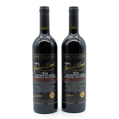John Glaetzer John's Blend No 34 2007 Cabernet Sauvignon - Lot of Two Bottles (2)