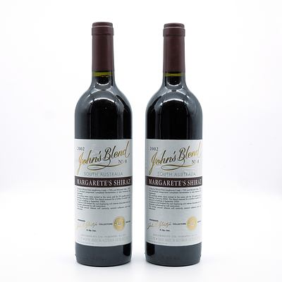 John Glaetzer John’s Blend 2002 No. 8 Margarete’s Shiraz - Lot of Two Bottles (2)