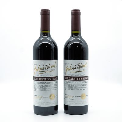 John Glaetzer John’s Blend 2002 No. 8 Margarete’s Shiraz - Lot of Two Bottles (2)