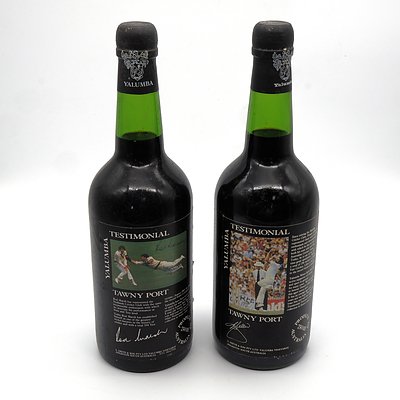 Yalumba Testimonial Rod Marsh and Dennis Lillee Testimonial Port - Rod Marsh Bottle Signed (2)