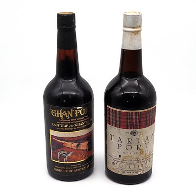 Hoffmans 'Ghan' Vintage Port 1979 and McWilliams Tartan Vintage Port 1970 (2)