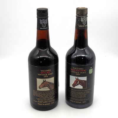 Yalumba Racing Series Vintage Port 'Red Anchor' 1984 and 'Dulcify' 1979 (2)