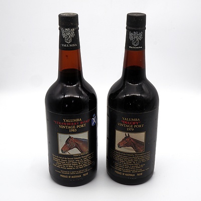Yalumba Racing Series Vintage Port 'Dulcify' 1979 and 'Strawberry Road' 1983 (2)
