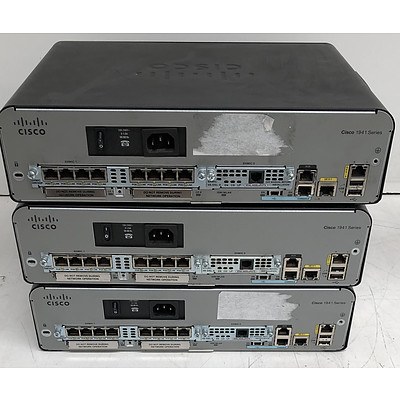 Cisco 1900 Series Integrated Services Router - Lot of Three