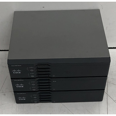Cisco 860 Series Integrated Services Routers - Lot of Three