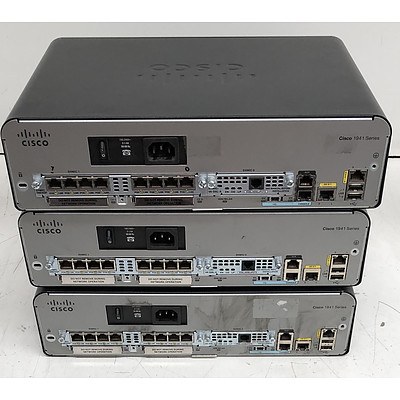 Cisco 1900 Series Integrated Services Router - Lot of Three