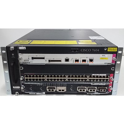 Cisco 7604 Switch with Modules and Transceivers