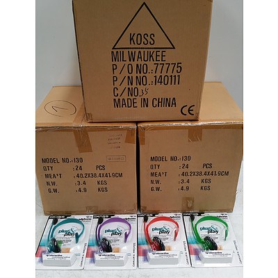 Koss i30 Headphone with CVT Microphone - Lot of 72 - Brand New RRP $1000+