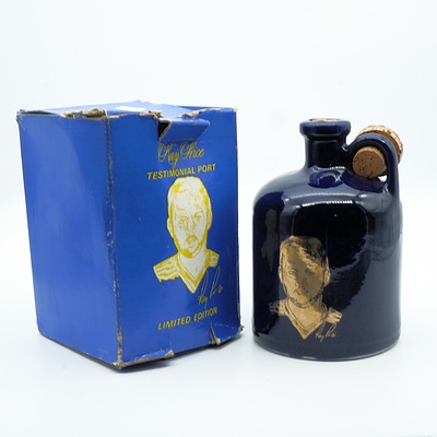 Ray Price Testimonial Port in Stoneware Decanter and Original Box