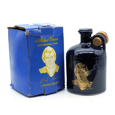 Michael Cronin Testimonial Port in Stoneware Decanter and Original Box