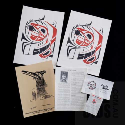 Tony Hunt & Ken Mowatt, Canandian Indian Designs, Screenprint, each 32 x 23 cm (image size) (2)
