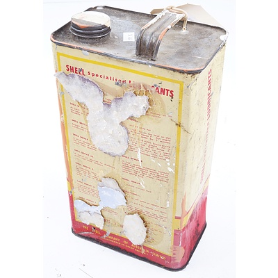 Vintage Shell Dentax 90 One Gallon Oil Tin
