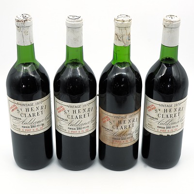 Penfolds Auldana Cellars 1970 St Henri Claret - lot of Four Bottles (4)