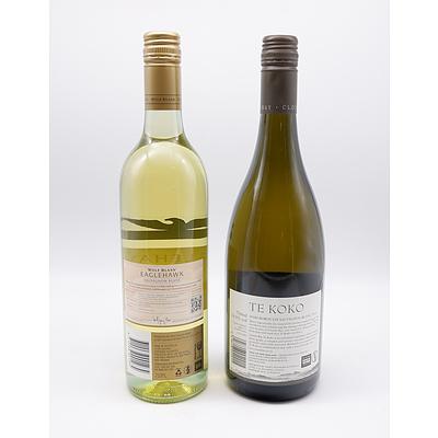 Wolf Blass Eaglehawk 2015 Sauvignon Blanc and Te Koko Cloudy Bay  2010 Sauvignon Blanc- Lot of Two Bottles (2)