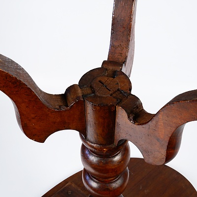 Antique Cedar Pedestal Wine/Occasional Table - Circa 1860