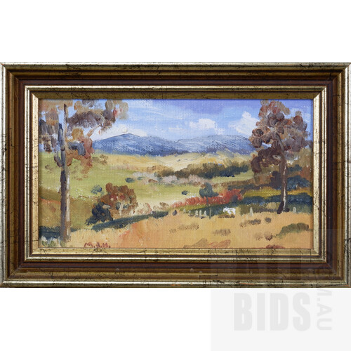 Two Oil on Board Works by K McHardy Including Majorka near Maryborogh