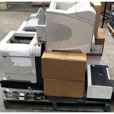 Bulk Lot of Assorted IT Equipment - Projectors, Printers, UPS, Etc.