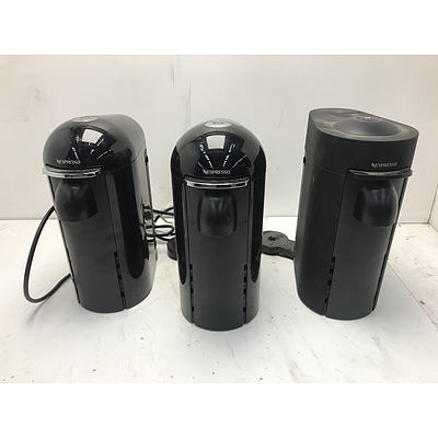 Delonghi and Breville Nespresso Coffee Machines -Lot Of Three