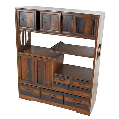 Vintage Hand Crafted Japanese Tea Serving Cabinet - Circa 1930s