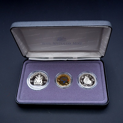 RAM 2001 Centenary of Federation, Territory Proof Three Coin Set, Norfolk Island