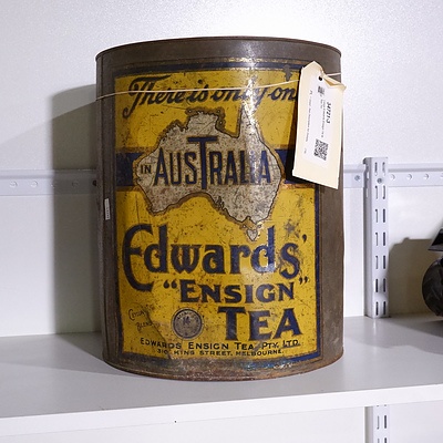 Large Edwards Ensign 14 lb Tea Tin