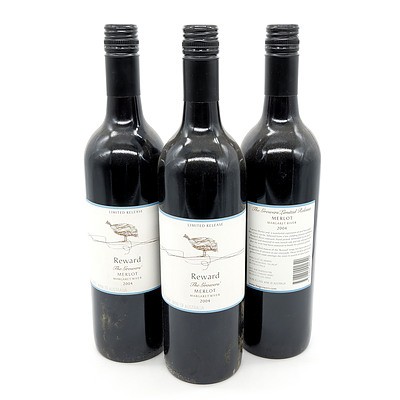 Reward 'The Growers' Limited Release Margaret River 2004 Merlot - Lot of Three Bottles (3)