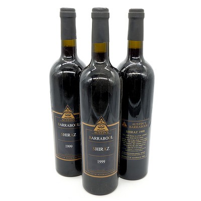 Austins Barrabool 1999 Shiraz - Lot of Three Bottles (3)