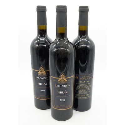 Austins Barrabool 1999 Shiraz - Lot of Three Bottles (3)