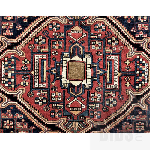 Very Interesting Antique Caucasian North West Persian Transitional Zone Hand Knotted Wool Rug