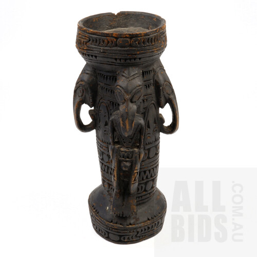 New Guinea Sepik River Betel Nut Mortar
