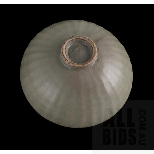 Chinese Song to Yuan Dynasty Longquan Celadon Lotus Bowl, 13th-14th Century