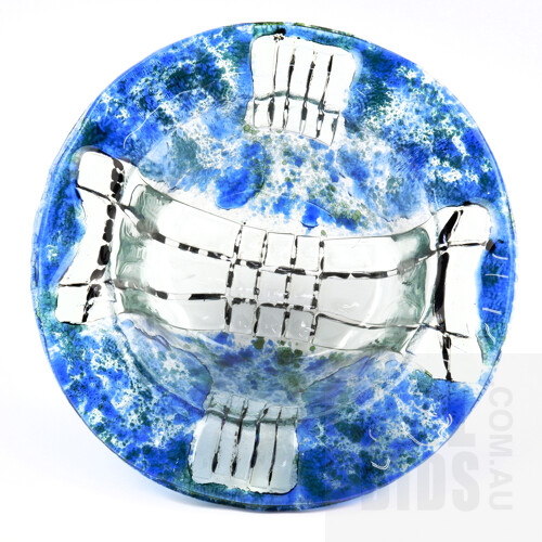 Peter Crisp Slump-Form Art Glass Bowl