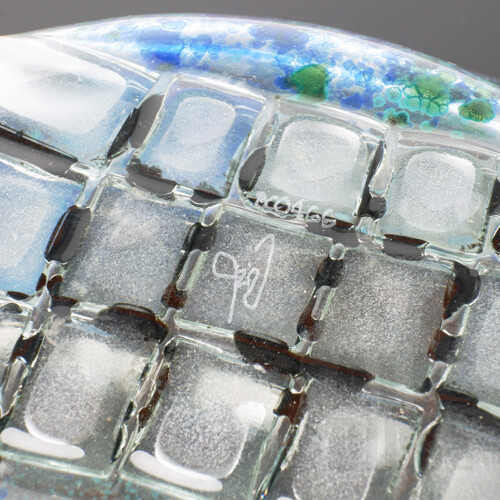Peter Crisp Slump-Form Art Glass Bowl