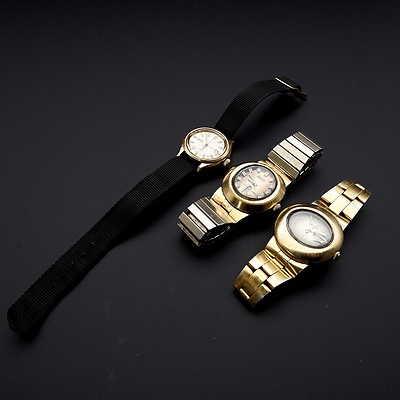 Three Vintage Seiko Wrist Watches, Including Diamatic and Automatic 17 Jewel