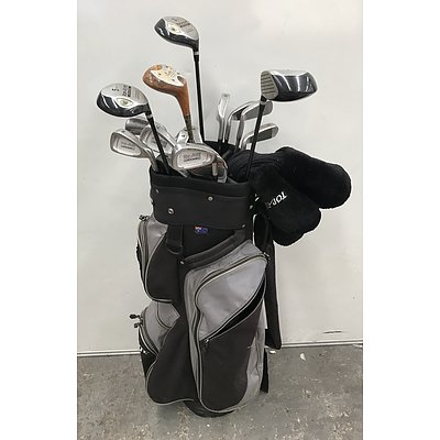Top Flite Golf Bag With Clubs And Accessories