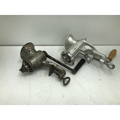 Spong and Crofton Meat Grinders
