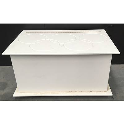 Wooden Storage Box On Wheels