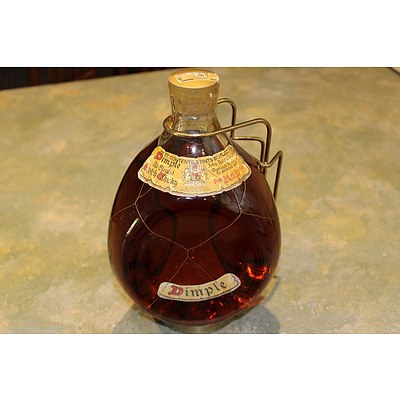 1900ml Bottle of Haig's Dimple Scotch Whiskey and Bohemia Lead Crystal Cortina Decanter Set