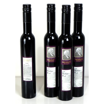Coolangatta Estate 2008 Vintage Port 375 ml - Lot of Four Bottles (4)