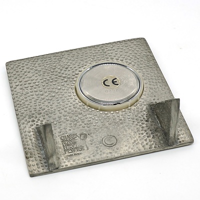 Charles Rennie Mackintosh Pewter Desk Clock, Glasgow Rose