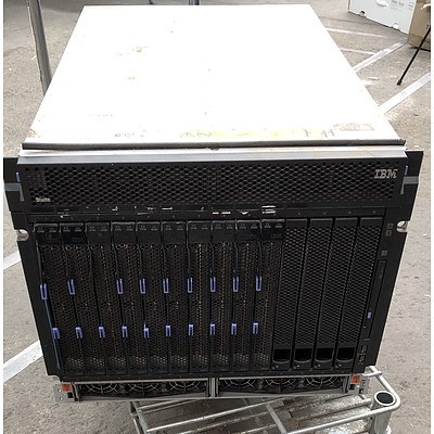 IBM BladeCentre H 14-Bay Blade Server Chassis w/ 10 x IBM HS21 Blade Servers