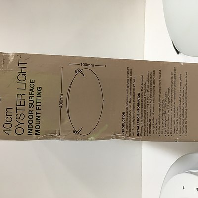 Luce Bella 40cm Oyster Light - Lot Of 3