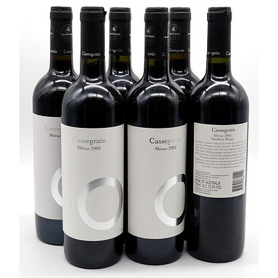 Cassegrain 2002 Shiraz - Lot of Six Bottles (6)