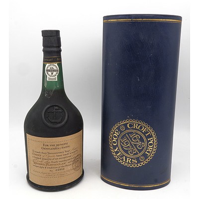 Croft Port Bottle No 005980 750ml in Presentation Case with Certificate