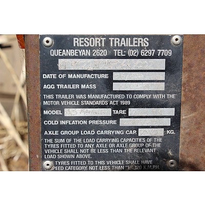 Resort Trailers 7' x 5' Single Axle Motorcycle Trailer