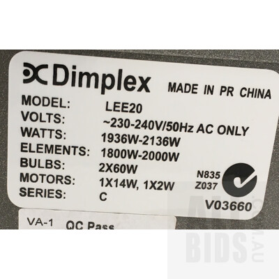 Dimplex Lee20 Portable Electric Fireplace Heater