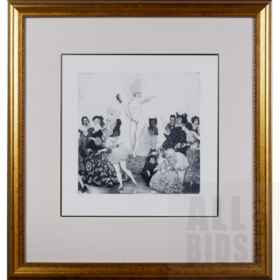 Norman Lindsay (1879-1969), Fortune's Fools, Facsimilie Etching, 25 x 25 cm (image size)